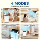 AUX 3-in-1 Mobile Air Conditioner 12000 BTU, Wi-Fi & Remote Control, 4 Modes, R290 Refrigerant, Window Kit Included,Class A Energy image 4