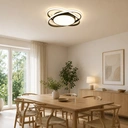 LED Deckenlampe Ø53cm,Dimmbar mit Fernbedienung für Wohnzimmer 62W 3000-6500k, LED fest integriert, Modern Runde Wohnzimmer Schlafzimmer Arbeitszimmer Esszimmer Dekoration Lampen, Mit Speicherfunktion.Lichtfarbe- und Helligkeit einstellbar Schwarz image 8