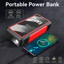 EAFC 2000A Car Jump Starter with 10000mAh Battery, Portable Emergency Power Supply for Gas and Diesel Vehicles (Up to 6.0L Gas / 4.0L Diesel), 12V Auto Battery Booster with LED Flashlight & Safety Protection image 4