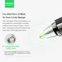 Sparoma Ear and Nose Hair Trimmer, Battery-Powered, Suitable for Ear and Nose Hair, Facial, Eyebrow, IPX7 Waterproof, Stainless Steel Blades, With Dust Cap – TC-3550, Black image 2