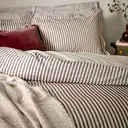 Yard Pillowcase Pair Hebden Narrow Stripe Beetroot image 2