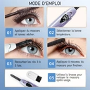 SUNLUXY S600 Recourbe-cils électrique pour courbure naturelle longue tenue, avec affichage LED de la température et de la batterie, arrêt automatique de sécurité - Violet image 7