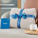 Bedsure Flannel Blanket - Solid Natural, 130x150cm, 1 Piece, 100% Polyester image 5