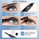 SUNLUXY S600 Recourbe-cils électrique pour courbure naturelle longue tenue, avec affichage LED de la température et de la batterie, arrêt automatique de sécurité - Noir image 7