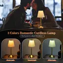 Lot de 2/4 lampes de table sans fil LED, lampe de bureau rechargeable, veilleuse tactile sans fil, design minimaliste, pour r image 2