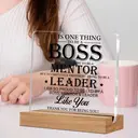 Alphynix Plaque en acrylique "BOSS, MENTOR, LEADER" à offrir image 3