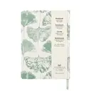 Jubiluu Carnet ligné A5 à couverture rigide en tissu avec marque-page et élastique - Ginkgo Imprint image 6