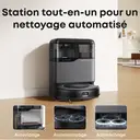 eufy Omni C20 Aspirateur robot avec station tout-en-un, vidage automatique, fonction de lavage et de séchage de voiture, 7 000 Pa, design 8,5 cm, fonction de lavage, verrouillage enfant image 1
