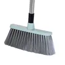 Stofpan en handborstelset van 25,5 cm breed met 70 cm ijzeren steel, blauw, 80 mm borstelharen image 1