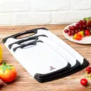 Zimatic Lot de 3 planches à découper résistantes sans BPA avec rigoles profondes et poignées antidérapantes, compatibles lave-vaisselle image 2