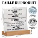Alphynix Plaque en acrylique « Petits rappels » 1 pièce, Support avec socle en bois, 7 messages encourageants comme « Tu es à la hauteur » et symboles de cœur, Décoration de bureau de soutien émotionnel image 9