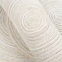 Lot de 6 sets de table ronds en polyester et coton tissé effet pailleté, diamètre de 38 cm - Café au lait image 8