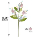 YueJia Lot de 2, branche décorative de Pâques 40 cm avec œufs de Pâques pastel et baies, fleurs artificielles en forme d’œufs de Pâques, branches en rameaux d’œufs de Pâques, tiges florales décoratives de printemps, pics floraux de Pâques, décoration de Pâques image 2