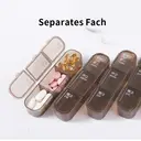 JORDAN&JUDY Portable Sealed Weekly Pill Organizer Large Capacity Pill Dispenser Pill Storage Box 21 Compartments-Blue, New Year Sale , Top gift picks image 9