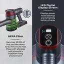 Tower VL40 Pro 3-in-1 Cordless Vacuum Cleaner with Cyclonic Suction, Turbo Pet and Upholstery Brush, 1L Capacity, 22.2V - Red, T513014 image 3