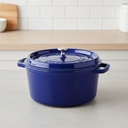 STAUB Cocotte ronde 24 cm - Bleu foncé image 4