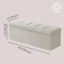 Ochama x SONGMICS Foldable Storage Ottoman Cube with Hidden Compartment, Small Footrest for Living Room, Bedroom or Entryway, White image 4