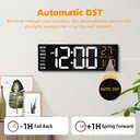 HATITANG PH-01B 16" Digital Wall Clock Black image 2