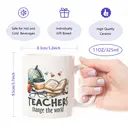 Alphynix 1pc 11oz White Mug with "TEACHERS Change the World" Quote & Educational Icons, Inspirational Christmas or Thanksgiving Gift for Educators image 7