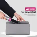 Sunluxy KD382 Ionic Hair Straightener, 60 Million Negative Ions Hair Care, PTC Ceramic Plate Fast Heating, 6 Temperature Settings, Wireless Lithium Battery Portable Straightening Comb, Home Styling Tool image 4