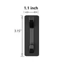 JORDAN&JUDY No-Drill Strong Adhesive Hooks, 6-Pack, Stainless Steel, Damage-Free, Over-Door Storage, Black image 5