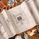 1pc Harry Potter Marauder’s Map Stationery Set Officially Licensed Hogwarts Magical Cosplay Props Movies Anime Peripheral Gilded Tickets Treasure Hunt Map Wizarding World Themed Paper Gift image 3