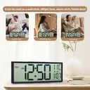 HATITANG PH-09 15" Digital Wall Clock Black image 4