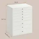JOYFURNOS Schmuck-Organizer mit Schubladen, 8-stöckige Aufbewahrungsbox, Große Kapazität, Moderne Geschenkidee, Für Schlafzimmer, Weiß image 2