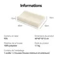 ochama Oreiller en Latex Dream Wave - Origine Thaïlande, Oreiller Ergonomique pour le Soulagement du Cou et des Épaules, Conception Classique en Vagues, Retour lent et durable - Chambre à coucher, Confort du sommeil - 60*40*10/12 cm, 93% de latex image 6