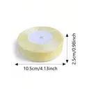 JU7CER 2-piece set, 2.5cm wide, 45m length (cream yellow) floral bouquet decoration tulle ribbon braided ribbon bow floral gift wrapping ribbon image 4