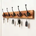 JU7CER Kitchen and bathroom storage hanging rackWall-mounted Kitchen & Bathroom Storage Rack, Multifunctional Storage Hanger, Modern Style, Multifunctional Hook Rail 45 centimeters in length image 4