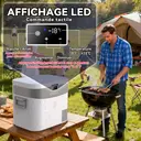 BINGI Glacière Electrique Voiture 22L à Compression avec Refroidissement Rapide - Réfrigérateur Portable Jusqu‘à -18°C, 12V/24V/220V, Pour Camping-Car, Van, Camion, Bateau, Voiture, Maison, Camping image 5