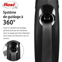 Flexi Classic XS laisse enrouleur à sangle 3 m, noir image 2