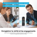 Rexsun L357 Enregistreur vocal avec réduction du bruit en aluminium, 128 Go image 6