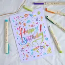 WRITECH Arts Sign Brush Pen 12 Assorted Vibrant Colors image 5