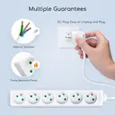 Aigostar Multiprise française 6 prises sans interrupteur, 3 m, 3G1,0 mm², blanche image 1