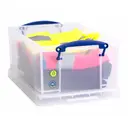 Really Useful Plastic Storage Box 9L Clear (Pack of 4) image 1
