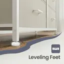 Ochama x SONGMICS Chest of Drawers, Dresser, Bedroom Furniture, Metal Frame, 7 Drawers, Modern, White and Beige image 6