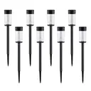 Lot de 8 Lampes Solaires de Jardin UME - Éclairage Extérieur Design Métal IP65 Étanche, Allumage/Extinction Automatique, LED 3000K pour Allée, Pelouse, Terrasse et Décoration de Jardin image 0