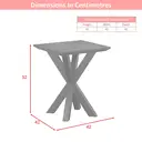 Side Table Nevada Square Parquet Walnut/Black image 5