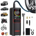 GOOLOO GT160 Tire Inflator Portable Air Compressor, 160PSI Portable Air Pump for Car Tires, 7500mAh Cordless Air Pump with Digital Pressure Suitable for Cars, Bikes, Balls, Motorcycles image 0