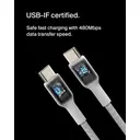 Belkin BoostCharge câble à gaine tressée USB-C vers USB-C - 15 cm - blanc image 7