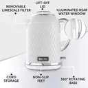 Breville Curve Electric Kettle, 1.7L, 3KW Fast Boil, Textured, White & Chrome - VKT117 image 2