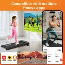 Slimme Walking Pad voor thuis met 3°/6°/9° hellingsverstelling, multifunctioneel LED-display, stille DC-motor, fitnessloopband voor lichte training image 1