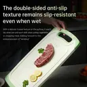 WANGMAZI Planche à découper de cuisine qualité alimentaire, antibactérienne et anti-moisissures, en matériau de paille de blé, antidérapante, compacte et sûre image 5