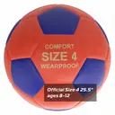 LONGSAIL Ballon de football en caoutchouc haute qualité Taille 4 Orange/Bleu image 1