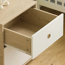 Junior Vida Bedside Table Neptune 2 Drawer White/Oak Effect image 7
