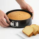 PURECOOK Moules à Gâteau en Acier au Carbone | Noir | avec Fermetures | Ensemble de 3 Moules Ronds Antiadhésifs image 4