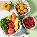 BJ Gray and White Drainage Basket Six-Piece Set image 2