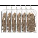 TAILI Sacs de rangement sous vide suspendus économiseurs d'espace pour vêtements, costumes et vestes, organiseurs d'armoire, 6 pièces Jumbo Transparent image 0